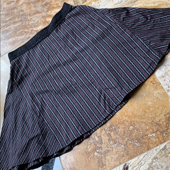 Free People vintage striped skirt/lace waistband - Picture 5 of 8